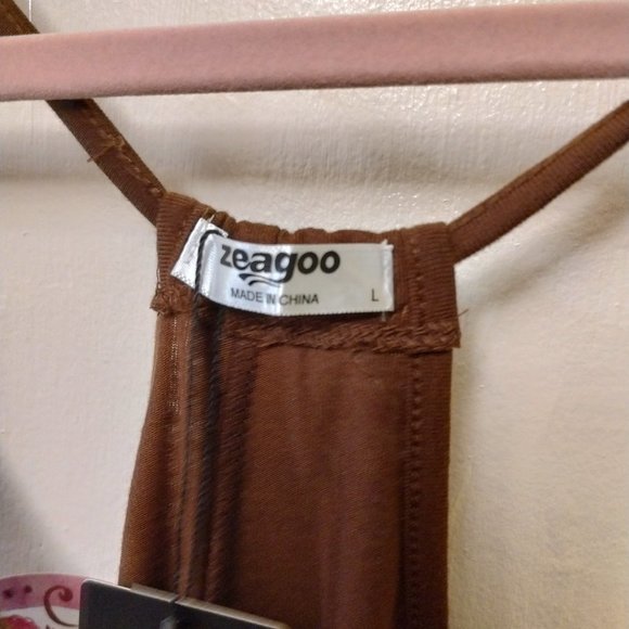 Brown Flowy Racerback Tank - Picture 5 of 6